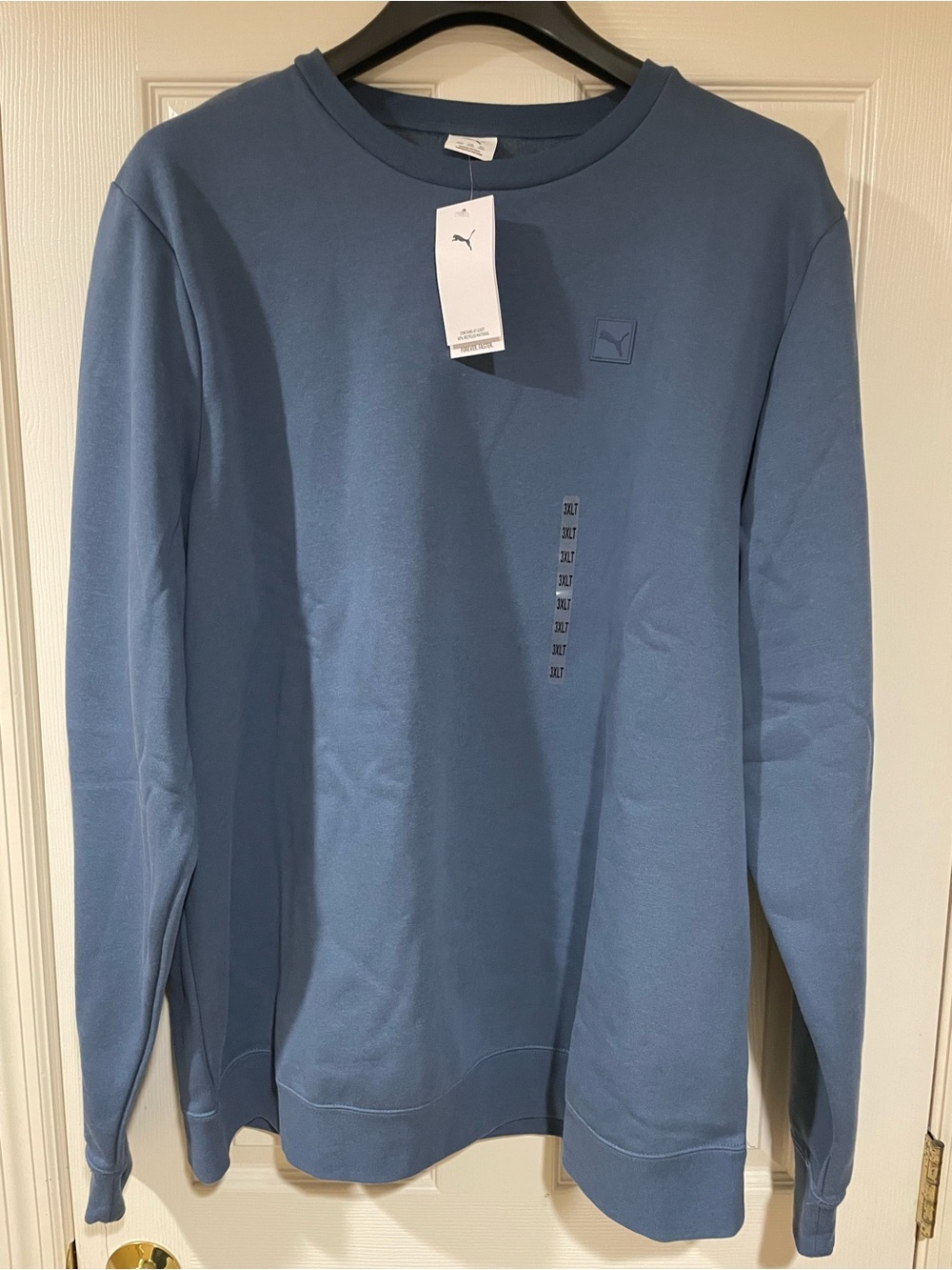 Puma Men's Big & Tall 3XLT Crewneck Sweatshirt Slate Blue NWT
